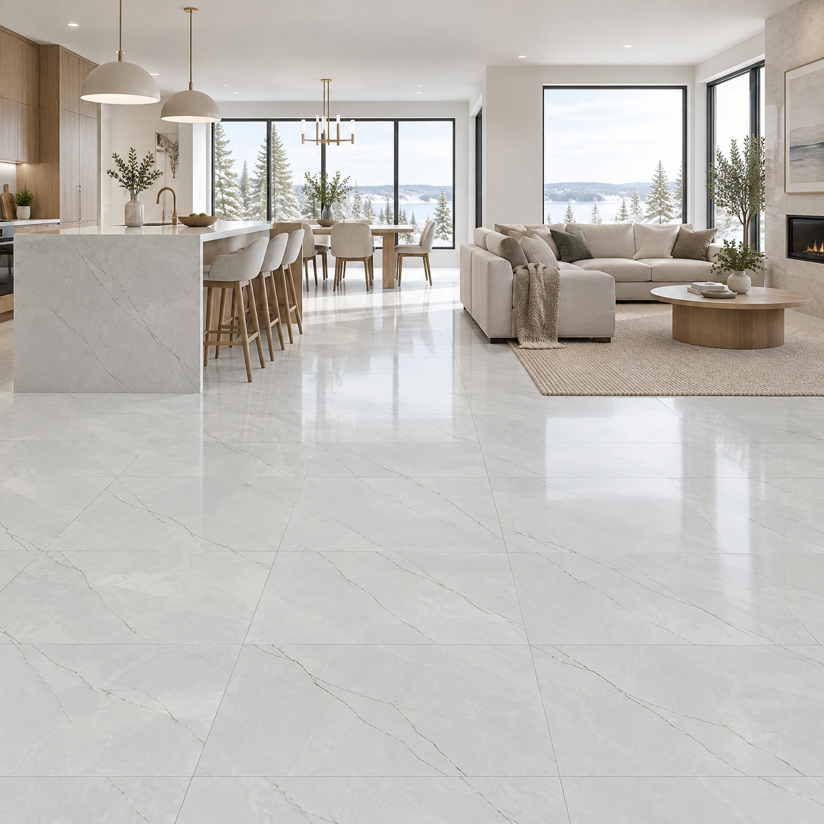 Grey Tile 16×32 — 6071LT, an illustration of it installed