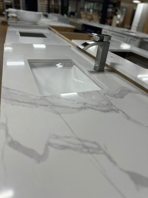 Calcutta White (single Sink) 49'' - Countertops at Gracious Flooring