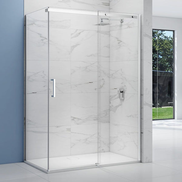 L-shape - Shower Doors at Gracious Flooring