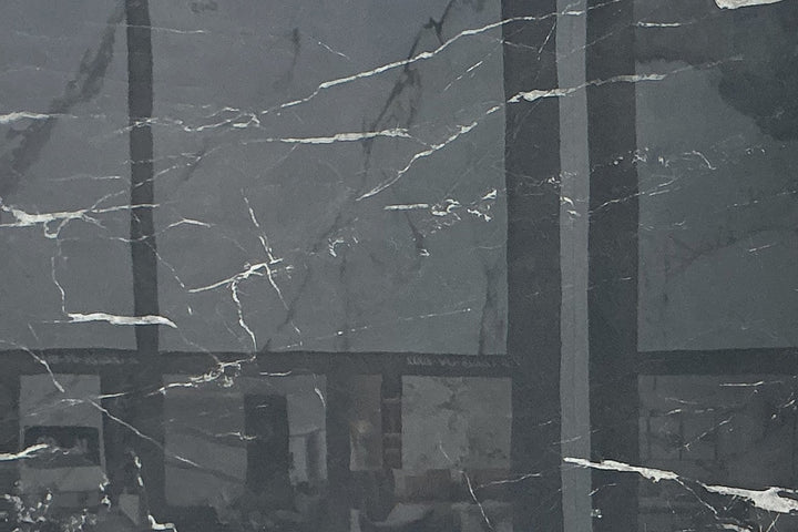 Black Polished Tile 24×24 — AWT-02, full view