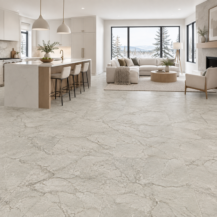 Beige Matte Tile 24×48 — DIVC-003, an illustration of it installed