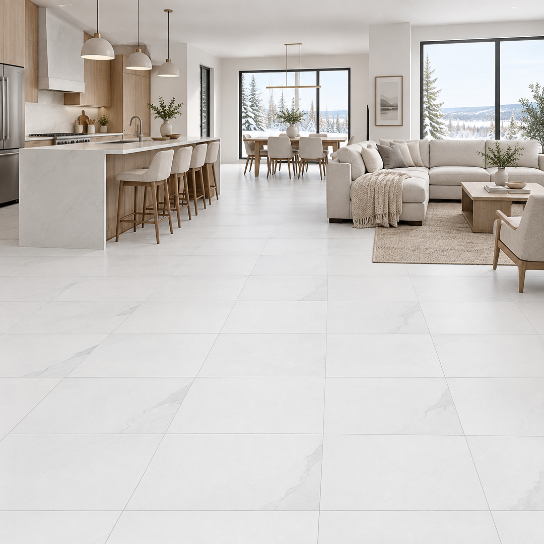 Effco Satvario, 12×24 matte, tile, an illustration of it installed