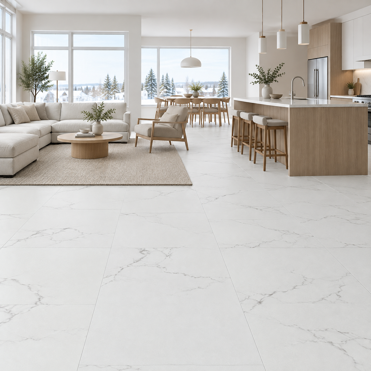 Effco Satvario Matte Tile 24×48, an illustration of it installed