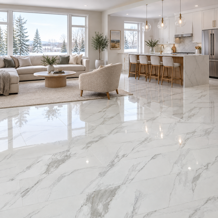 Effco Satvario Glossy Tile 12×24, an illustration of it installed