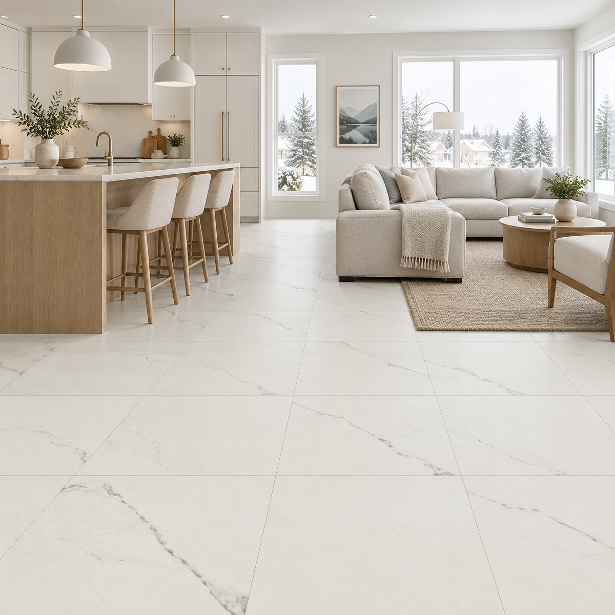Effco Satvario Matte Tile 24×24, an illustration of it installed