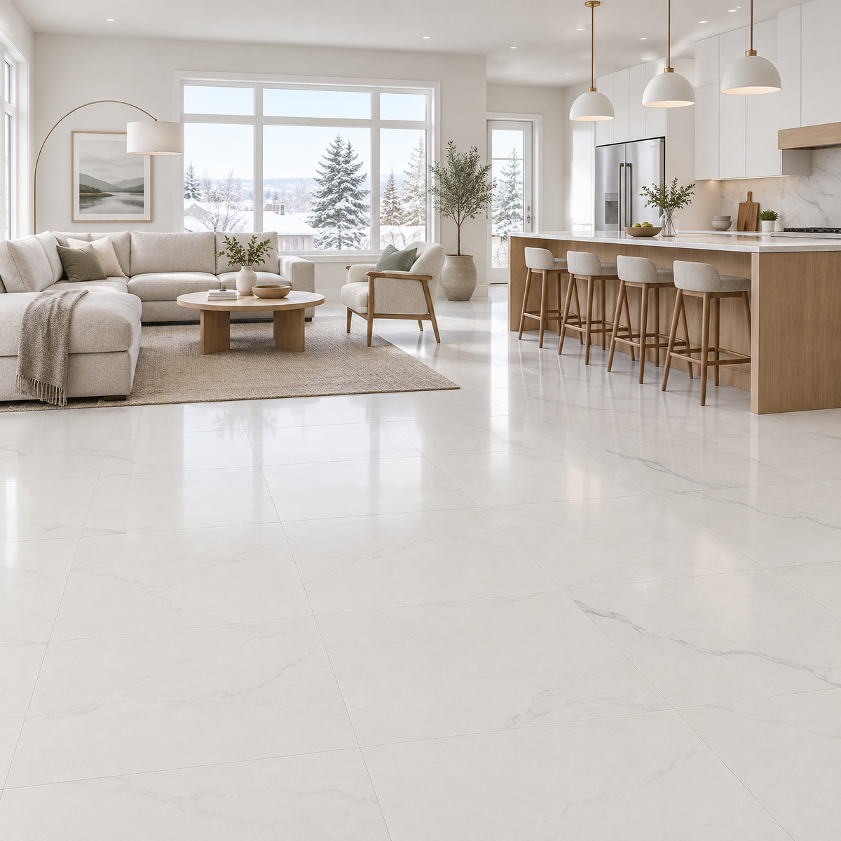 White Tile 24×24 — EUT 40, an illustration of it installed