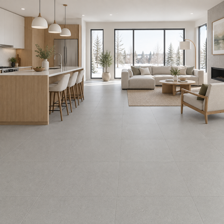 Faenza Matte Tile 24×24, an illustration of it installed