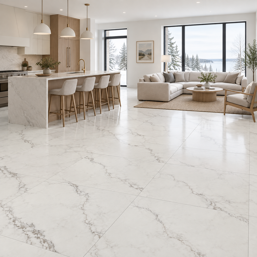 White Tile 32×32 — GL-003, an illustration of it installed