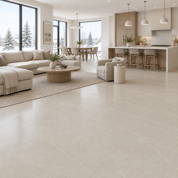 Pulpis Light Grey, 12×24, tile, an illustration of it installed
