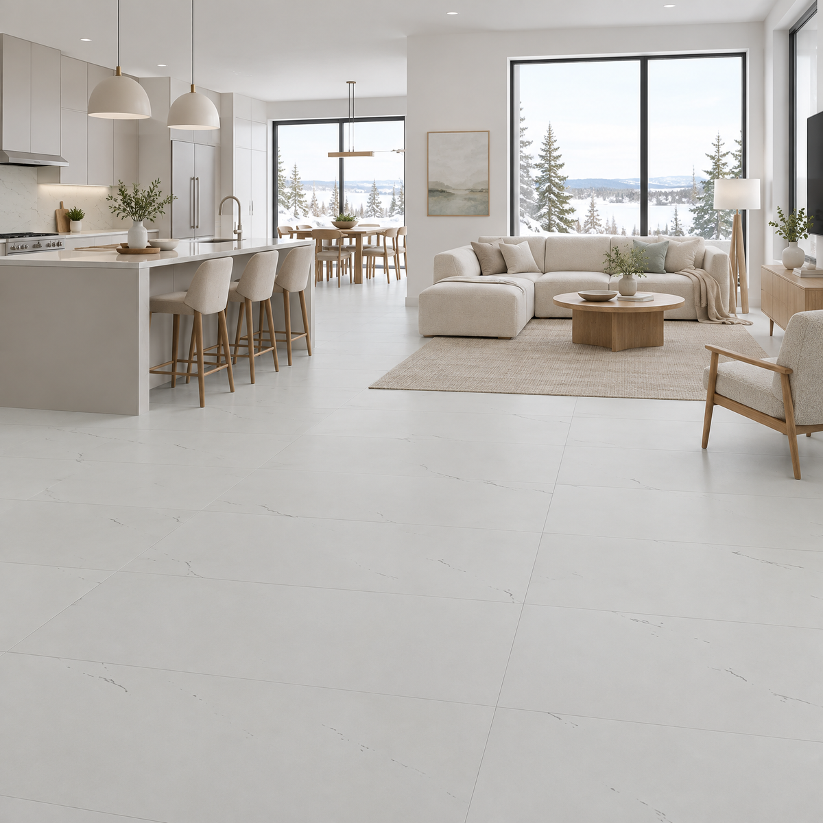 Satvario Classic Matte Tile 24×48, an illustration of it installed