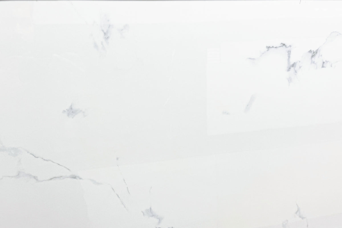 Satvario White Glossy Tile 24×48, full view