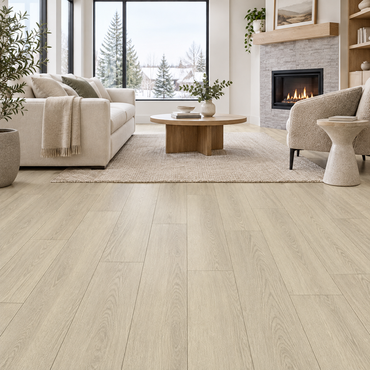 Beige Laminate 7×48 — VRWPL8-16, an illustration of it installed