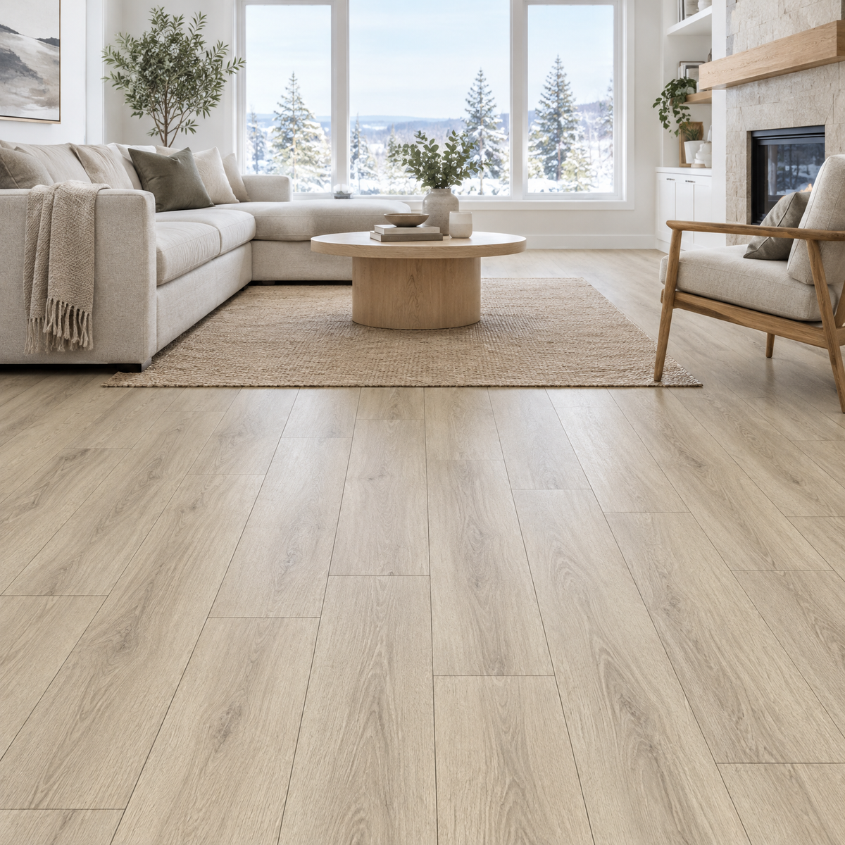 Beige Laminate 7×48 — VRWPL8-23, an illustration of it installed
