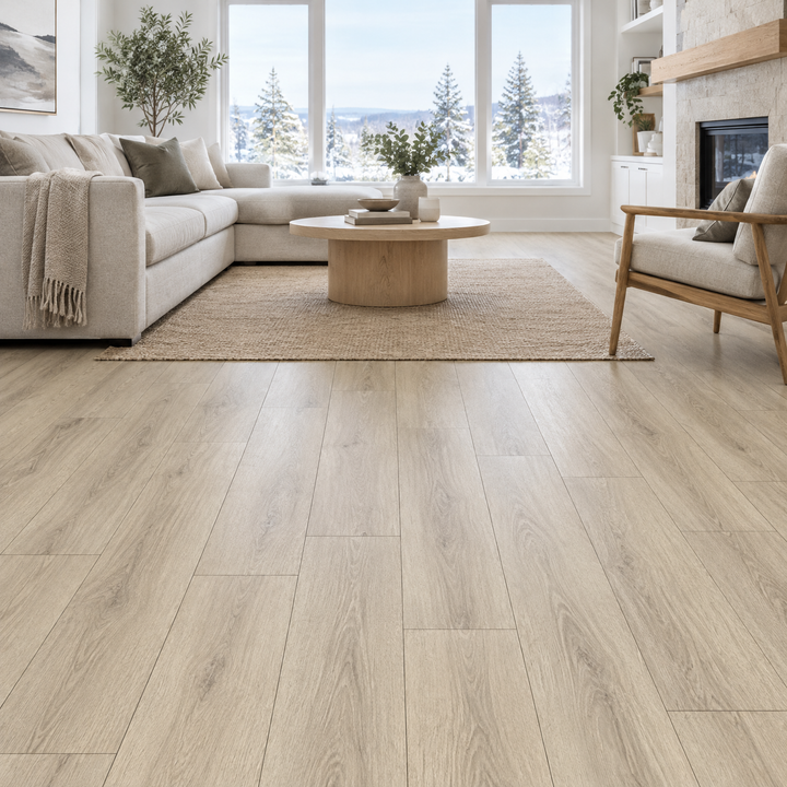 Beige Laminate 7×48 — VRWPL8-23, an illustration of it installed